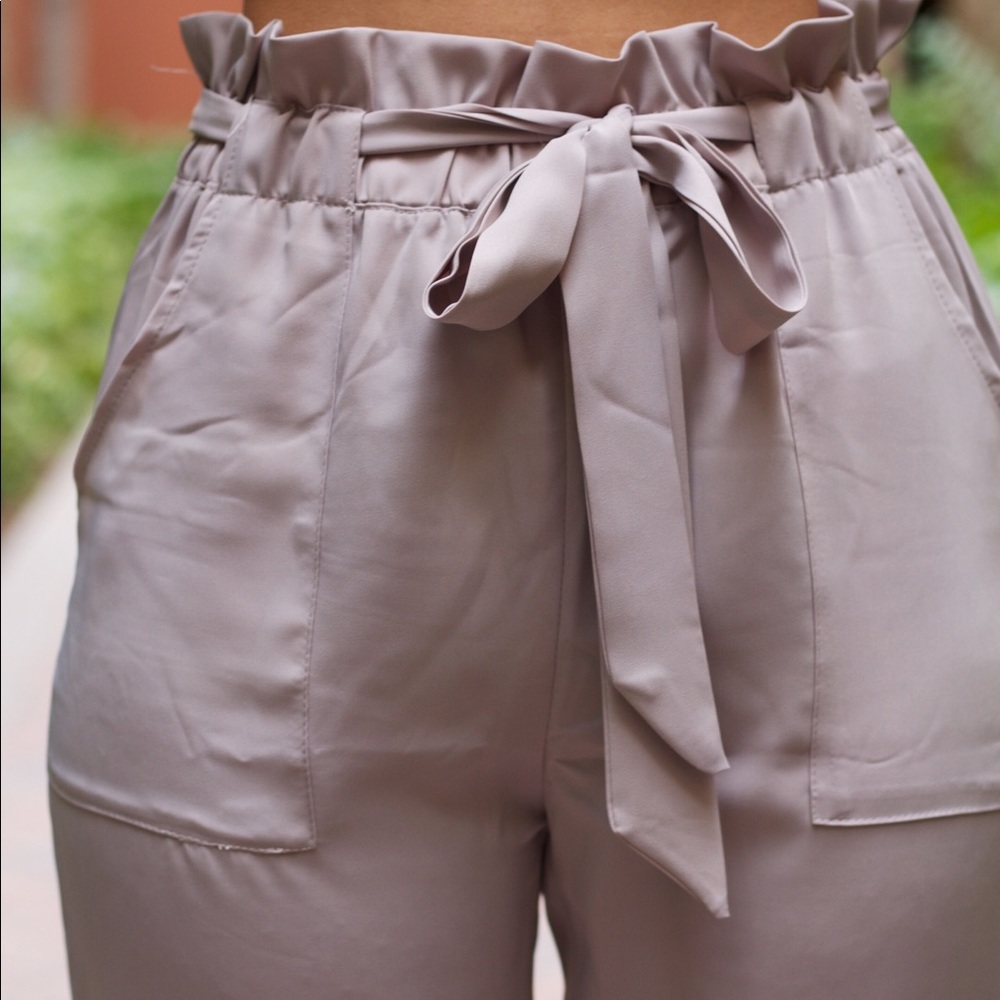 Grey high waisted pants